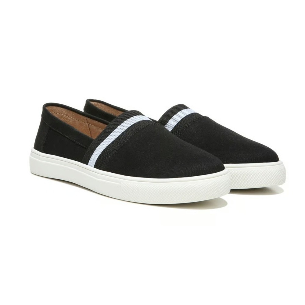 Lifestride Stockton Womens Black Fabric Slip On Loafer Sneakers Size 9M NEW